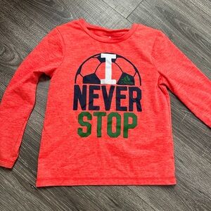 Adidas Long Sleeve Orange Soccer Shirt Kids 5 Boys